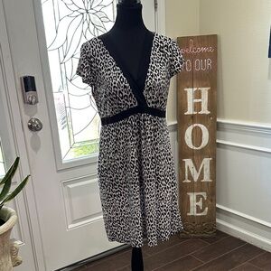 Studio Black and White Animal Print Top